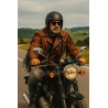 Křivák s třásněmi na motorce