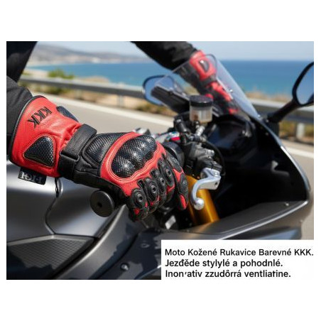 rukavice červené 95 moto